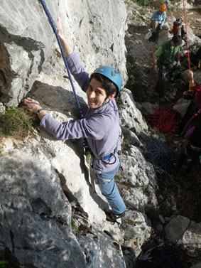 rock climbin la turbie monaco