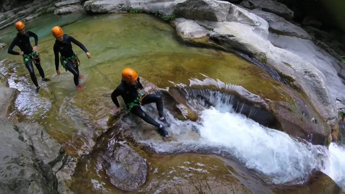 Aquatic hike in Nice - Gorges du Loup - french riviera outdoor sport cote azur