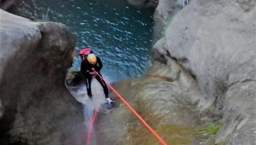 Abseiling in the Imberguet, full day canyoning cote azur