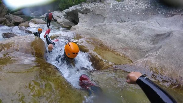 The gorges du loup grade 1 canyoning trip in the Cote d'Azur is very relaxing.