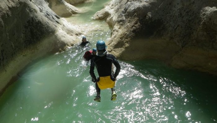 Canyoning in Riolan adventure in Esteron valley in nice