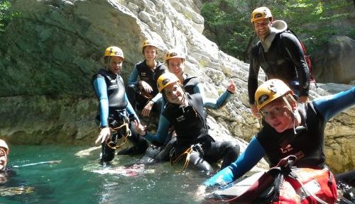 Easy canyoning trip for a family with chidren - nice cote azur