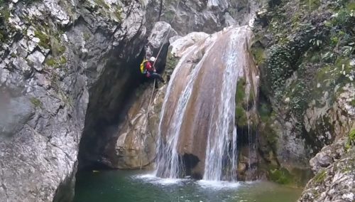 Planfae canyon, full day intermediate canyoning tour of Alpes maritimes in nature