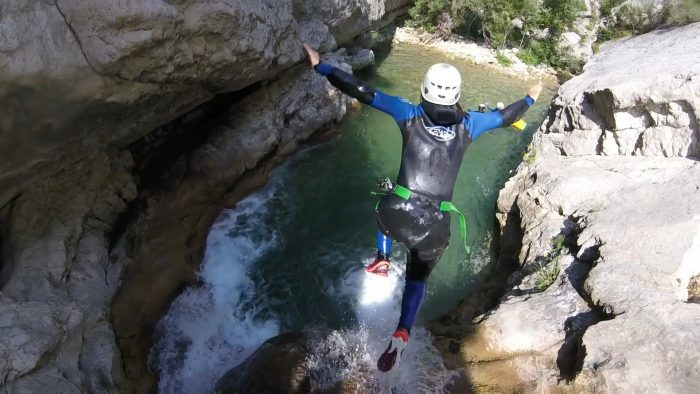 Easy canyoning in the gours du ray grasse greolieres