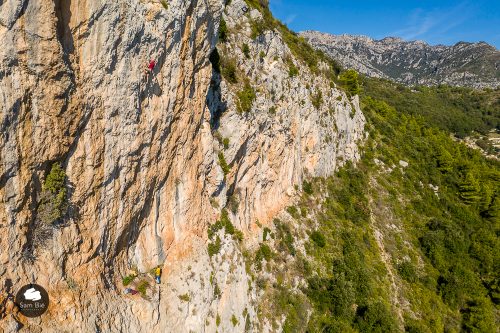 rock climbing guide Nice Cote d'Azur French Riviera multi-pitch routes