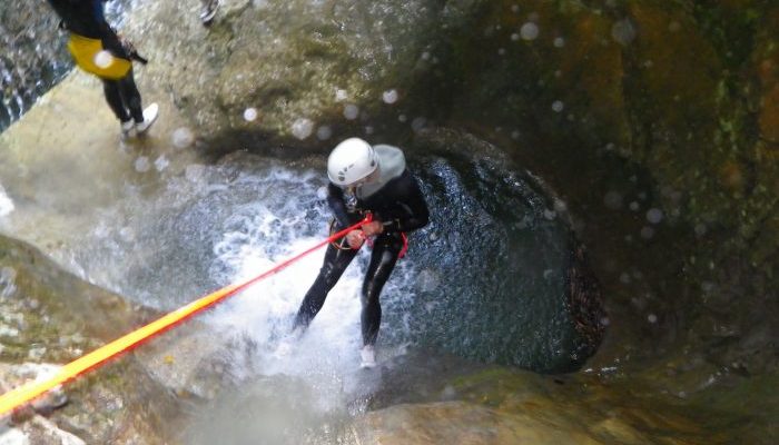 canyoning in imberguet canyon vesubie