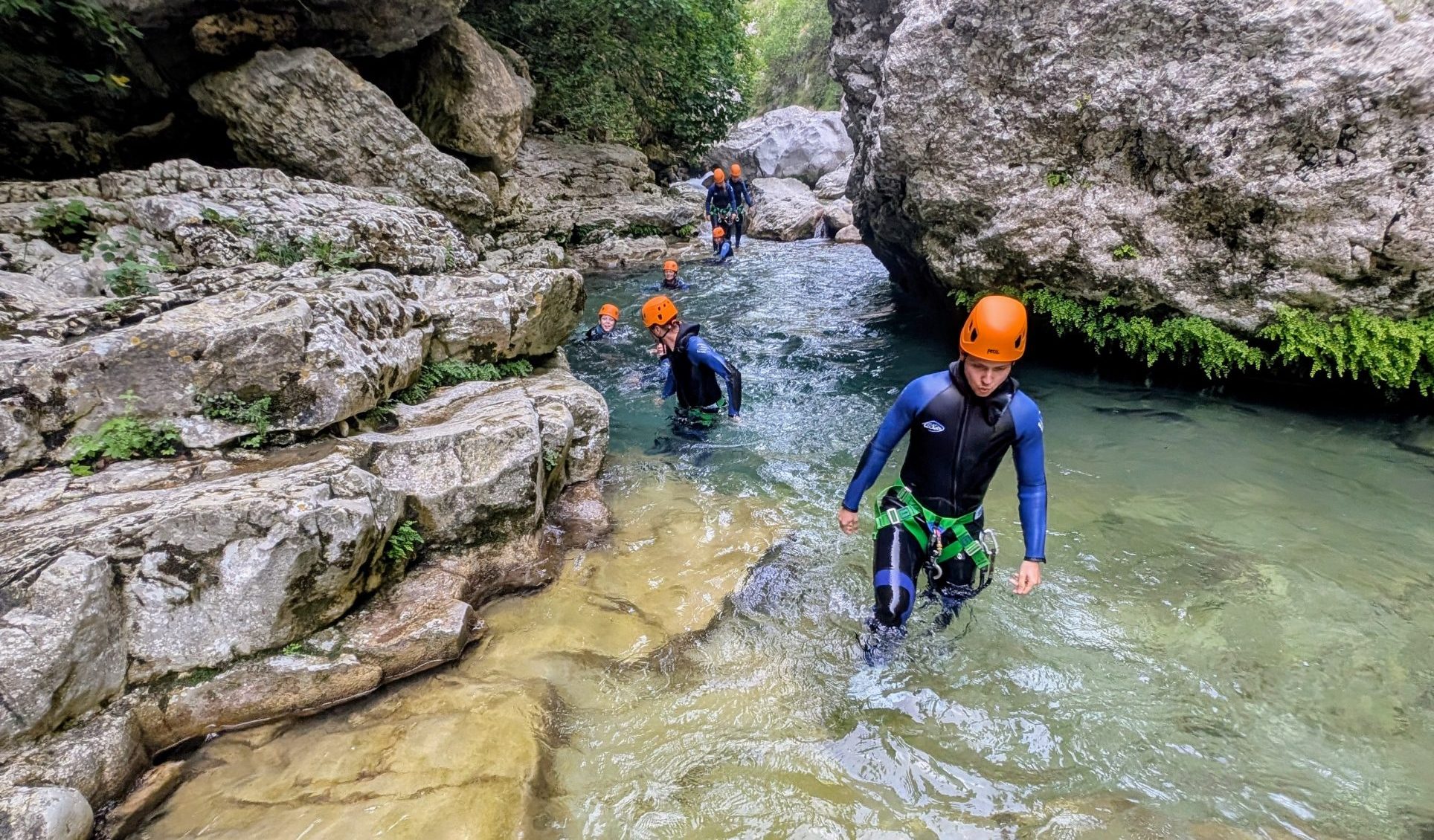 walking in the gorges du loup river