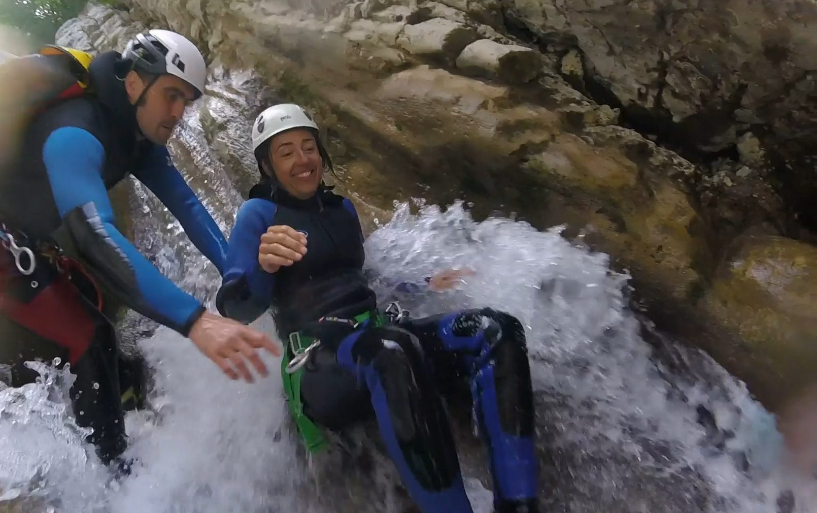 Easy canyoning Les Gours du Ray near Grasse - initiation