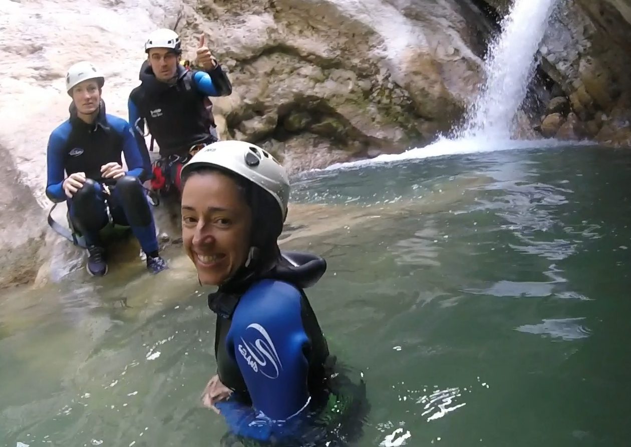 Easy canyoning in Les Gours du Ray near Nice Côte d'Azur